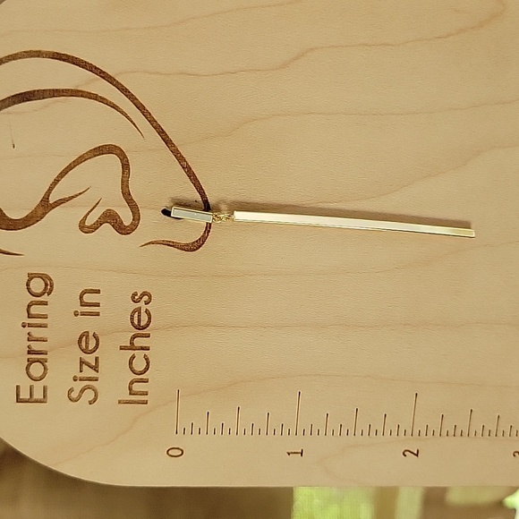 🔥LAST PAIR🔥 Double Bar Hinged Drop Earrings - Picture 4 of 6